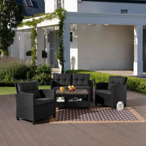 Gartenlounge-Set KONIFERA St. Tropez Sitzmöbel-Sets schwarz Gartenmöbel-Set Outdoor Möbel Bestseller