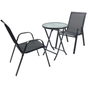 Gartenmöbel 3er-Set   ¦ grau ¦ Maße (cm): B: 56 H: 89