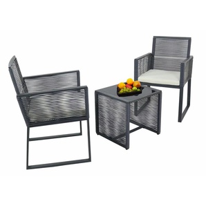 Gartenmöbel 3er-Set | schwarz | 53 cm | 86 cm |