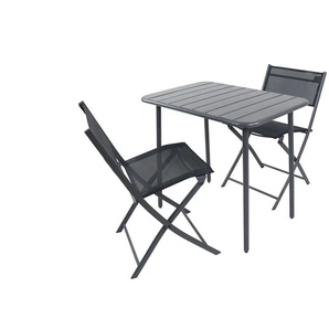 Gartenmöbel 3er-Set | schwarz | 80 cm | 72 cm |