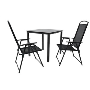 Gartenmöbel 3er-Set   ¦ schwarz ¦ Maße (cm): B: 80 H: 76
