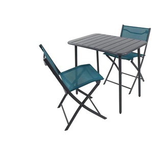 Gartenmöbel 3er-Set | türkis/petrol | 80 cm | 72 cm |