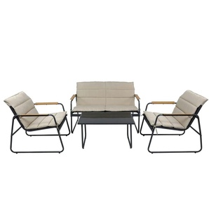 Gartenmöbel 4er-Set | creme | 110 cm | 76 cm |