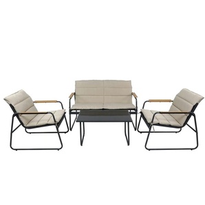 Gartenmöbel 4er-Set - creme - Materialmix - 110 cm - 76 cm | Möbel Kraft