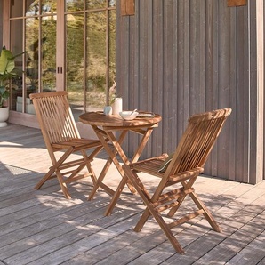 Gartenmöbel aus geöltem Teakholz 2/4 Personen