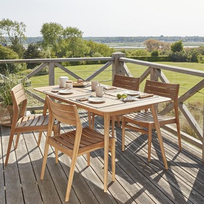 Gartenmöbel aus massivem Teakholz 4/6 Personen