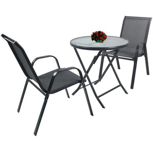 Gartenmöbel-Set | schwarz | 70 cm | 89 cm |