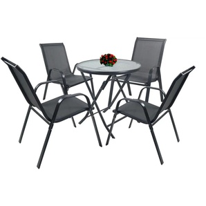 Gartenmöbel-Set | schwarz | 70 cm | 89 cm |