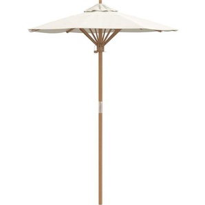 Gartenparasol Cremeweis 150x210 cm Bambus vidaXL