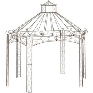 Gartenpavillon Antik-Braun 400x258x378 cm Eisen vidaXL