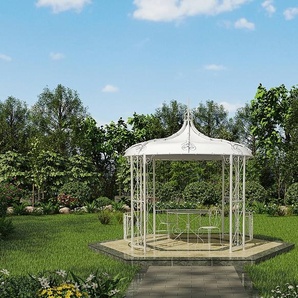 Gartenpavillon - Metall - 300 x 290 cm - Weiß - TILCARA