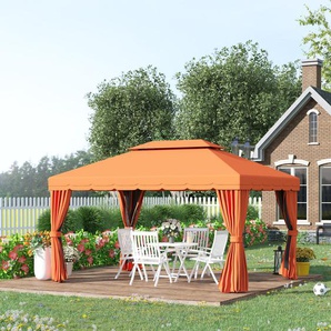 Gartenpavillon Pavillon Festzelt Partyzelt mit 4 x Seitenwand wetterfest Aluminium Polyester