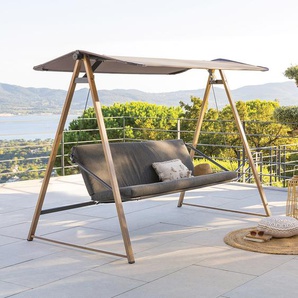 Gartenschaukel SOLY Honey   Charcoal 220 x 135 173 cm - Stahl, Polyester Hespéride