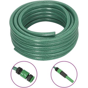 vidaXL Gartenschlauch mit Armaturen-Set Grün 0,6 10 m PVC
