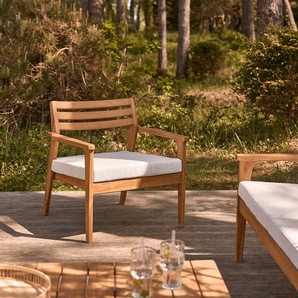 Gartensessel aus massivem Teakholz