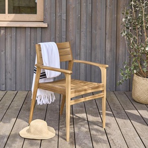 Gartensessel aus massivem Teakholz