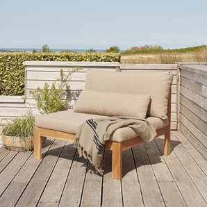 Gartensessel aus massivem Teakholz taupe