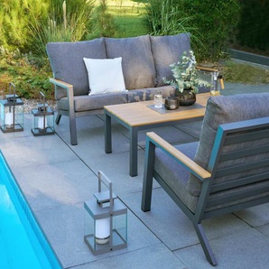 Gartenset Abuja, braun/dunkelgrau, 4-teilig