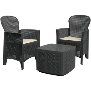 Xxxl Gartenset, Anthrazit, Kunststoff, Füllung: Schaumstoff, Grüner Punkt, Made in Italy, Gartenmöbel, Gartenmöbel-Sets