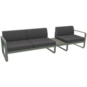 Gartensofa 3-Sitzer Bellevie metall textil grau / n° 1 B - L 275 cm - Stoff graphit - Fermob - Grau
