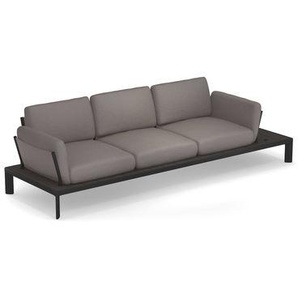Gartensofa 3-Sitzer Tami metall textil grau / 3 Plätze - L 277 cm - Emu - Grau