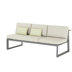 Gartensofa 3-sitzig  Long Beach ¦ grau ¦ Maße (cm): B: 200,5 H: 75 T: 89.0