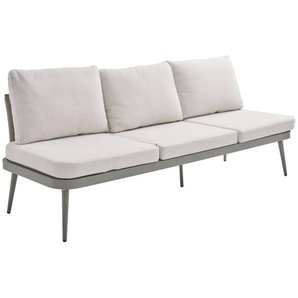 Gartensofa Rieti, grau/hellgrau, inkl. Kopfteilverstellung vorstehend links