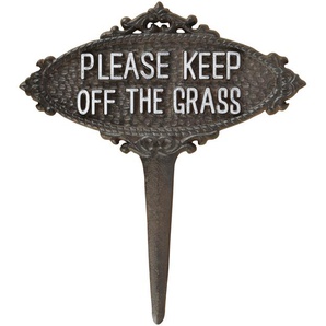 Gartenstecker Keep of the grass Gusseisen ca.20,8 x 0,9 x 23,3 cm