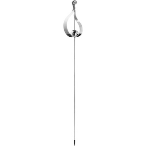 Gartenstecker LOCKER RAIN silberfarben Dekostecker