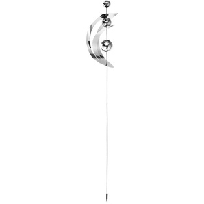 Gartenstecker LOCKER WING silberfarben Dekostecker