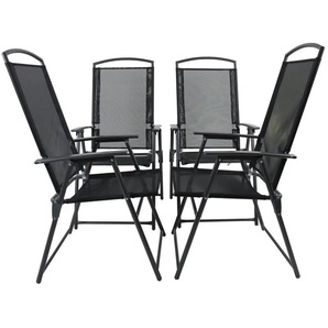 Gartenstuhl 2er-Set | grau | 61 cm | 105 cm |