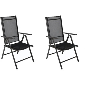 Gartenstuhl 4er-Set | grau | 56 cm | 105 cm |
