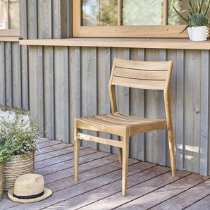 Gartenstuhl aus massivem Teakholz