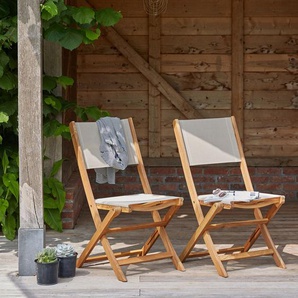 Gartenstuhl aus massiver Akazie FSC ( 2er Set)