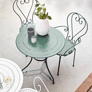 Gartenstuhl CENTURY II Eisen, pulverbeschichtet & lackiert Grün/Grün 53 x 91 x 49cm