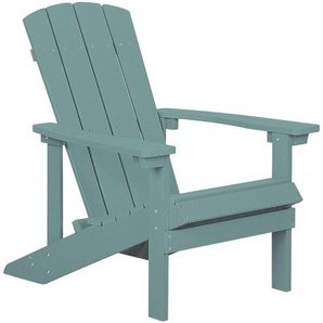 Gartenstuhl Türkis Kunstholz breite Armlehnen Muskoka Adirondack Stil Terrasse Outdoor