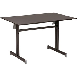 Gartentisch BEST Bodega Tische Gr. B/H/T: 120 cm x 74 cm x 80 cm, grau (anthrazit, anthrazit, anthrazit) Klapptische 120x80 cm