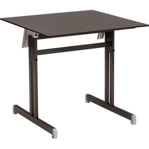 Gartentisch BEST Bodega Tische Gr. B/H/T: 80 cm x 74 cm x 80 cm, grau (anthrazit, anthrazit, anthrazit) Klapptische 80x80 cm