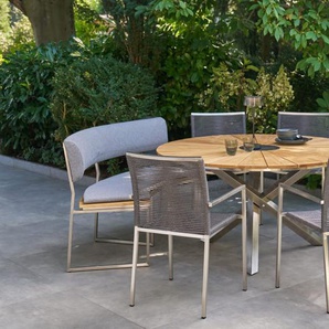 Gartentisch Richmond, Teakholz/silberfarbig, 150 cm