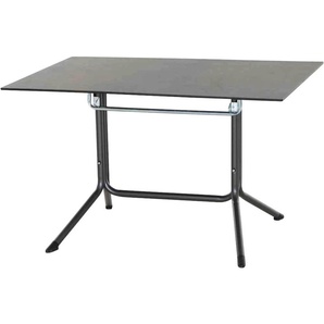 Gartentisch SIENA GARDEN Sola Tische Gr. B/H/T: 80 cm x 71 cm x 120 cm, grau (anthrazit, dark stone, anthrazit, stone) Klapptische BxTxH: 80x120x71 cm, Stahlgestell, Tischplatte HPL darkstone