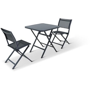 Gartentisch Susan mit Glasplatte 70 x 70 x 74 cm