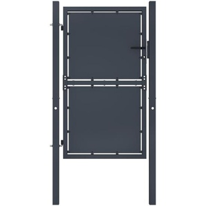 Gartentor Stahl 100 x 200 cm Anthrazit
