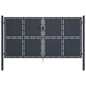 Gartentor Stahl 300×200 cm Anthrazit
