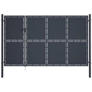 Gartentor Stahl 350 x 175 cm Anthrazit