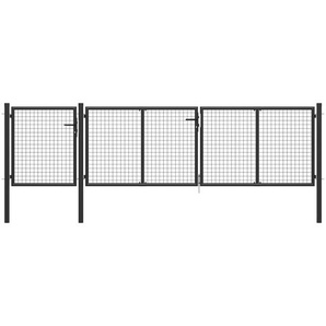 Gartentor Stahl 400 x 100 cm Anthrazit