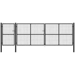 Gartentor Stahl 500×150 cm Anthrazit