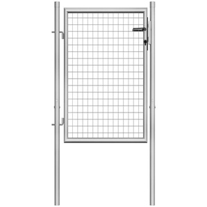 Gartentor Verzinkter Stahl 105x150 cm Silbern