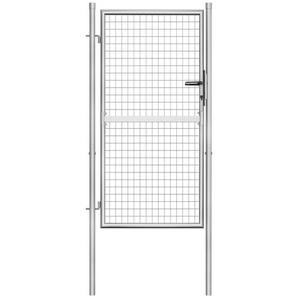 Gartentor Verzinkter Stahl 105x200 cm Silbern
