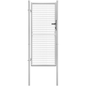 Gartentor Verzinkter Stahl 105x225 cm Silbern