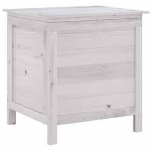 vidaXL Gartentruhe Weiß 50x49x56,5 cm Massivholz Tanne